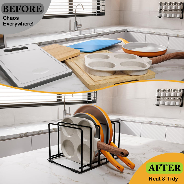 Kitchen Pan Organizer and Pot Rack