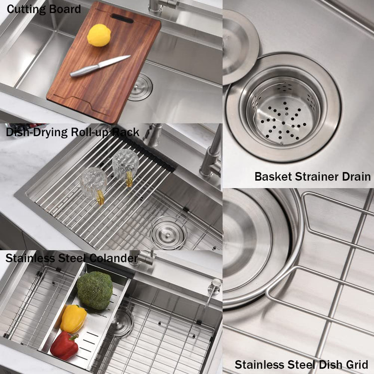 30 inch Drop in Kitchen Sink with Faucet Combo