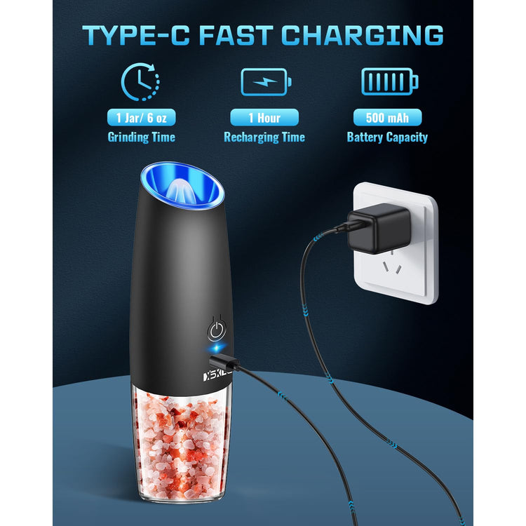 XinXu Rechargeable Pepper and Salt Grinder Set