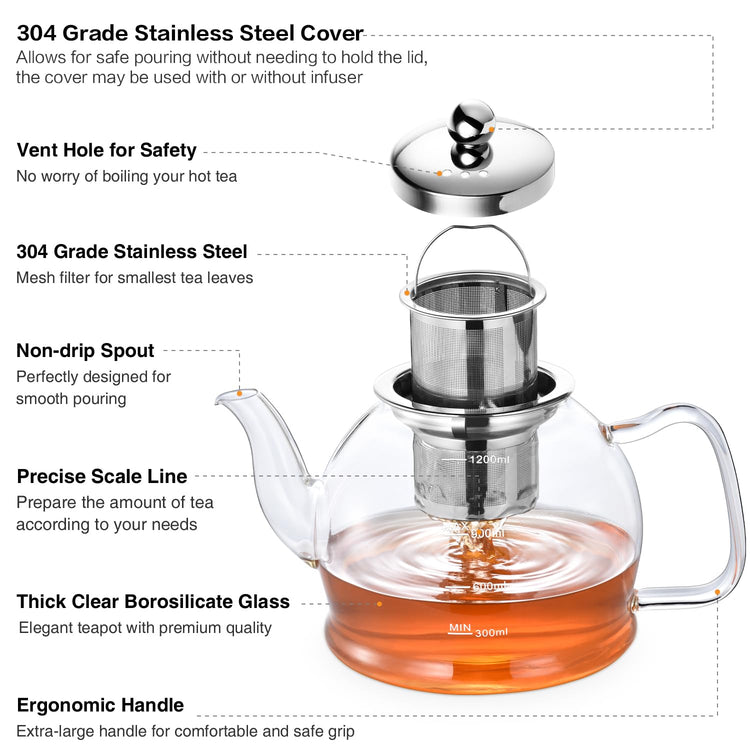 STNTUS Glass Teapot