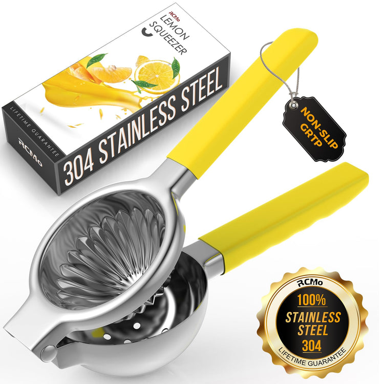 Lemon Squeezer 304 Stainless Steel Large Metal Manual Citrus Juicer