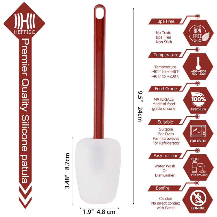 Silicone Rubber Spatula and Spoon Rubber Spatula Set of 3 (3 Count)