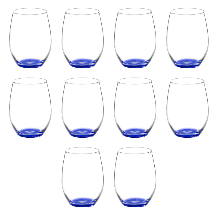 10 ARC Stemless Wine Glasses Set (10 Count)