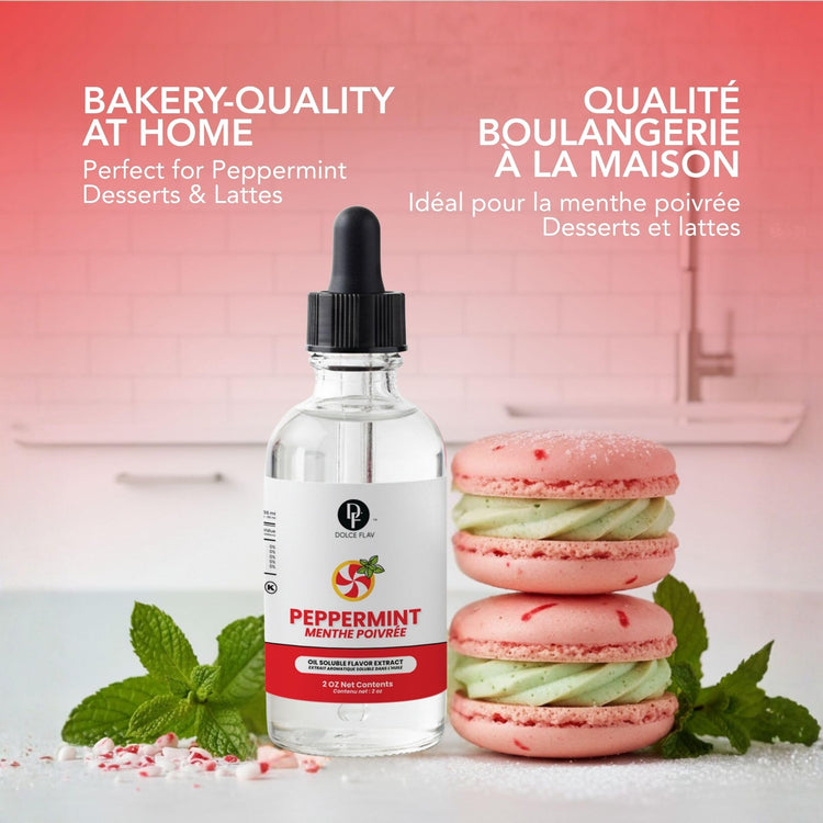 Natural Peppermint Extract Oil Soluble Flavoring for Candy & Baking (2 Fl Oz)