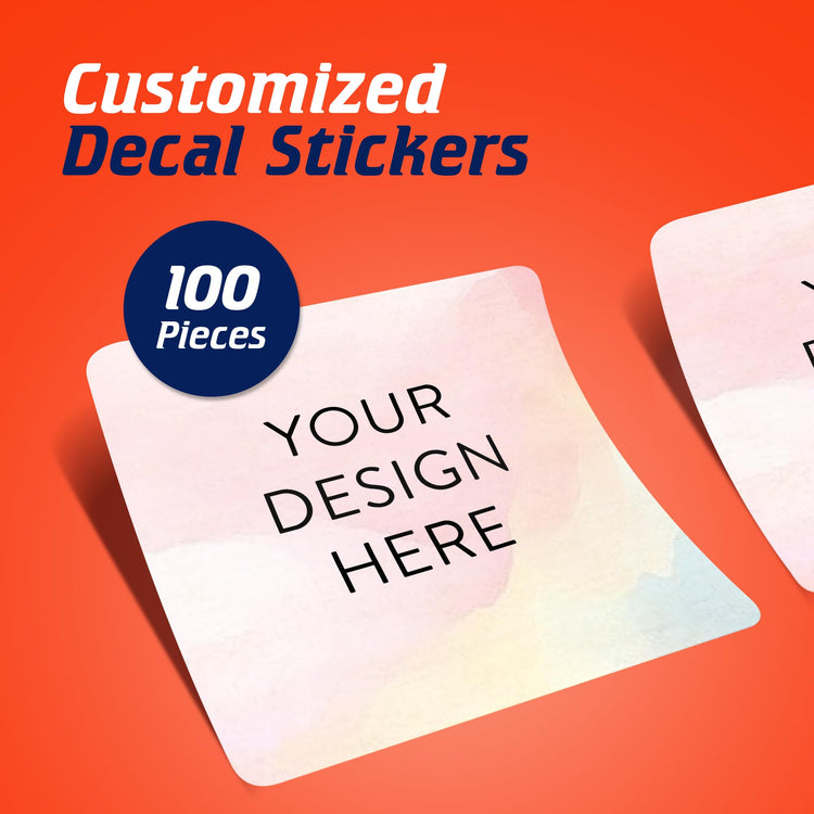 100 Custom Vinyl Stickers (100 Count)