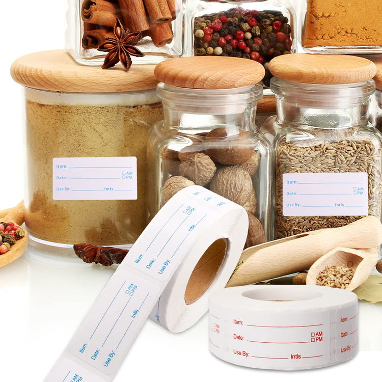 2 Rolls 1000 Pieces Removable Food Labels (2 Count)