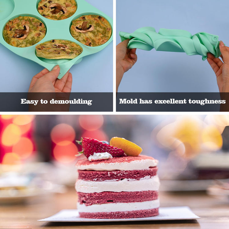 2 Pcs Silicone Muffin Top Pan for Baking (2 Count)
