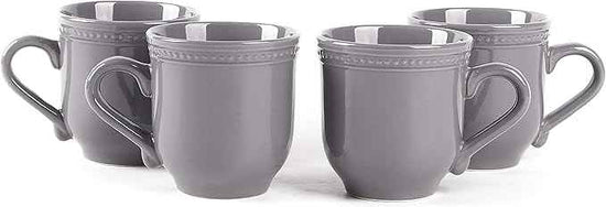 Pearl Dots Stoneware Dinnerware (16pc Set, Grey)