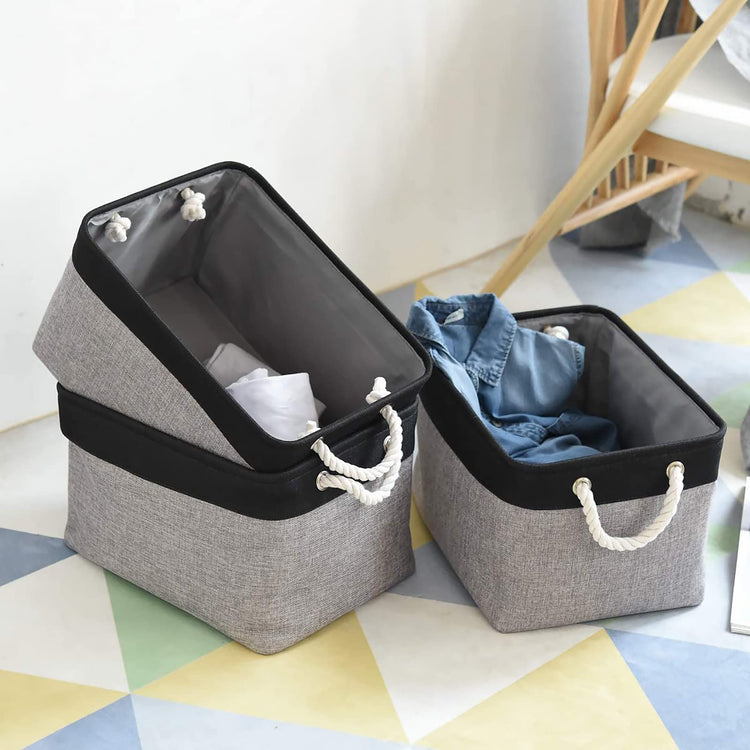 Storage Bins Storage Cubes Storage Containers for Organizing with Handles for Organizer Bins