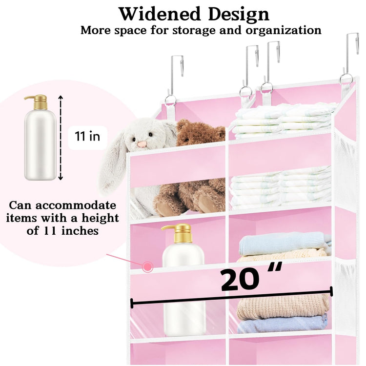 Pink Over The Door Organizer 5 Tiers