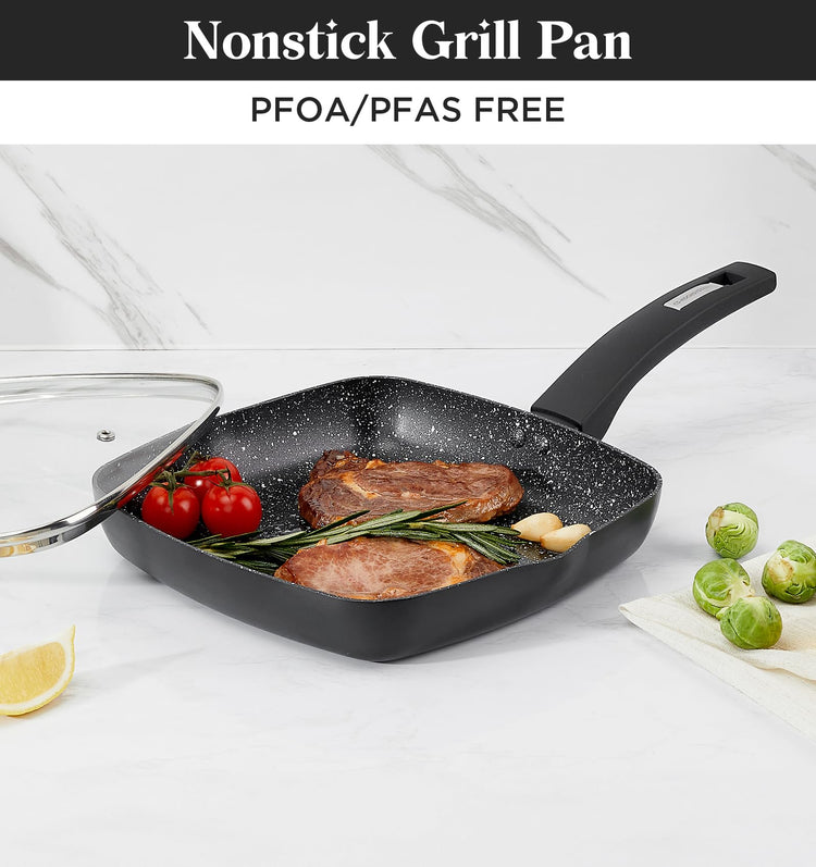 9.5 Inch Nonstick Grill Pan for Stove Tops