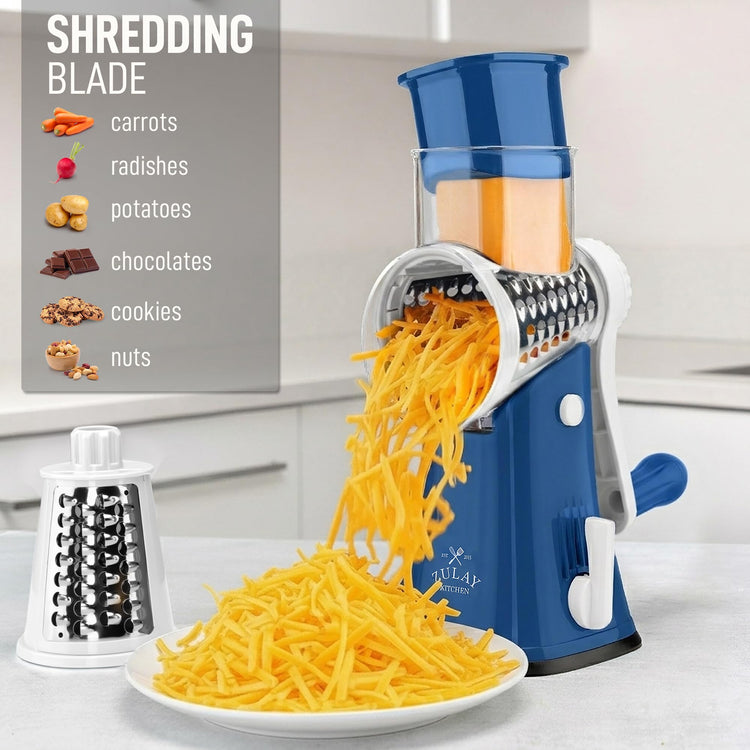 Rotary Cheese Grater 5 Blade Cheese Shredder