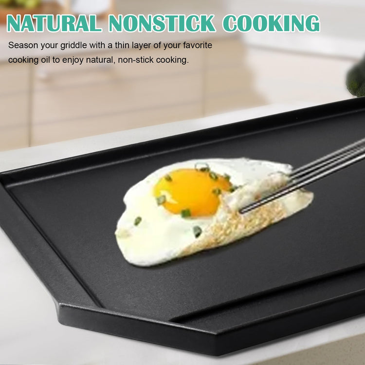 JXGRIDL236 Cast Iron Griddle Replacement for GE Gas Stove Top