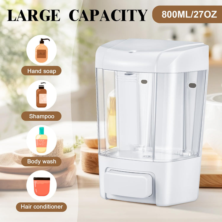 4 Pcs Wall Mounted Soap Dispenser (4 Count)