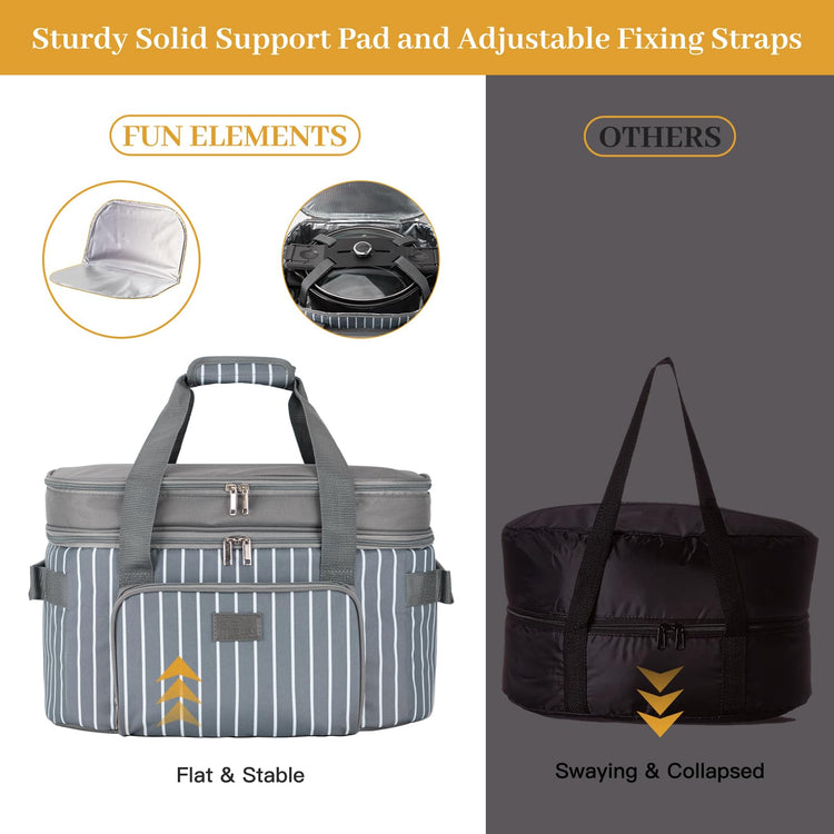 Double Layer Slow Cooker Carrier Bag for 6