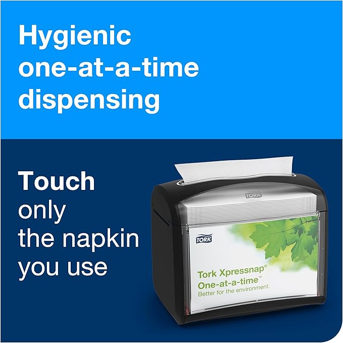 Tork Xpressnap Napkin Dispenser Black, N4 Compatible, Signature Range 4-Pack (6232100)