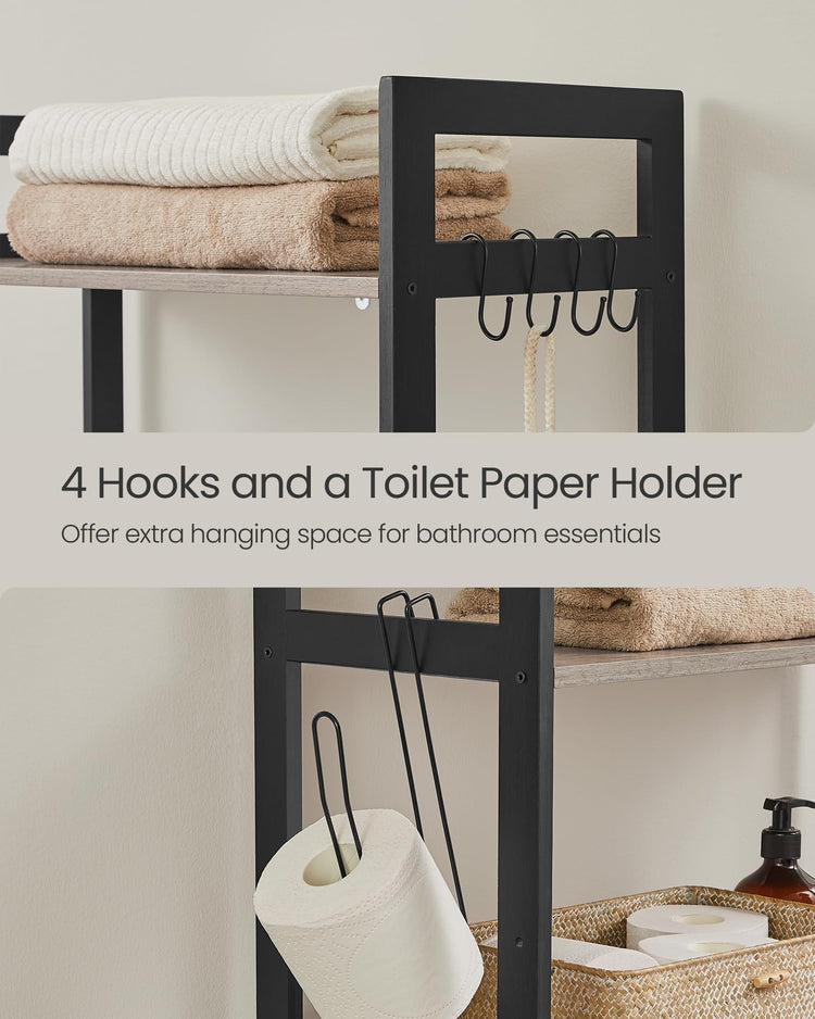 3 Tier Over The Toilet Storage