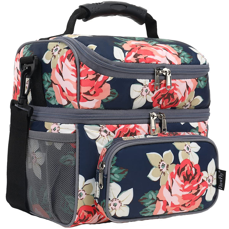 Double Layer Cooler Insulated Lunch Bag Adult Lunch Box Large Tote Bag for Men