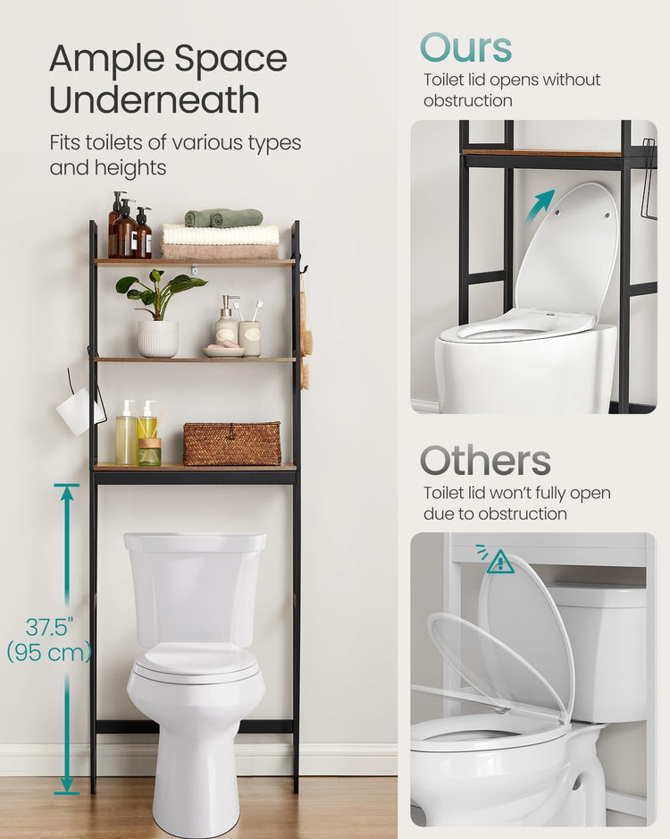 3 Tier Over The Toilet Storage