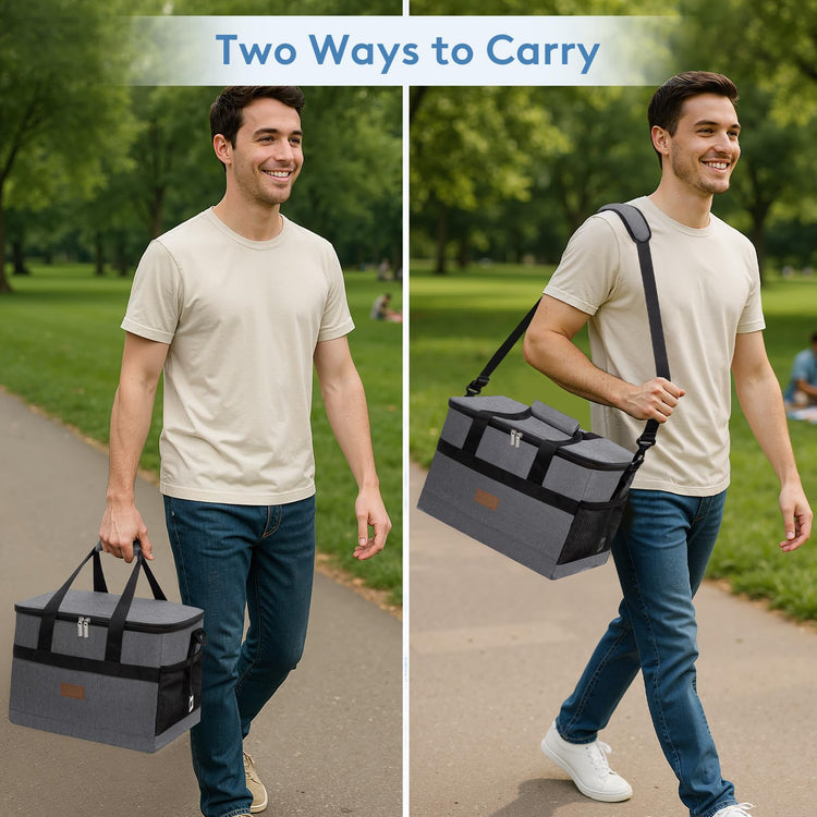 Cooler Bag 50 Cans Collapsible and Insulated Large Lunch Bag Leakproof Soft Cooler Portable for Camping