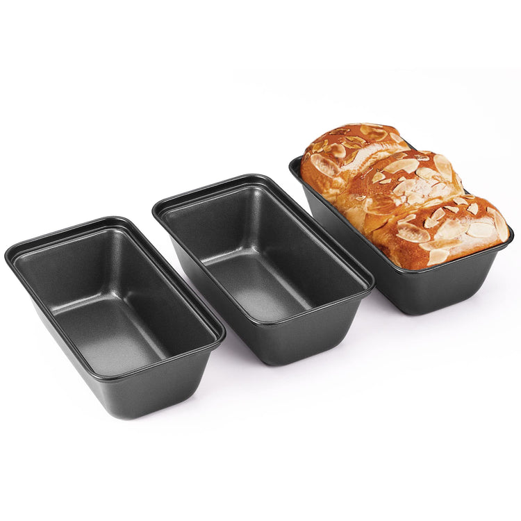 Mini Loaf Pan for Baking Bread (3 Count)