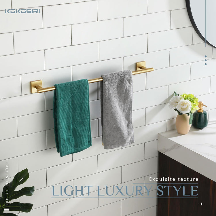 Towel Bar Bathroom Towel Holder for Bath Kitchen Cabinet Towel Rails 20 Inch Brushed Gold Stainless Steel B4005BG