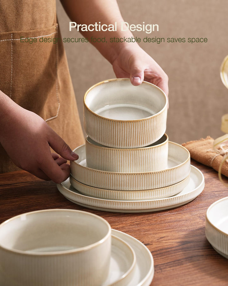 Star Stoneware Dinnerware Sets for 8 (24 Count)