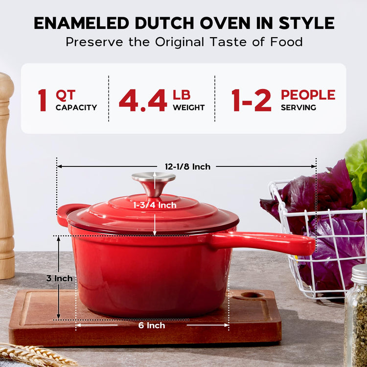 Enameled Cast Iron Sauce Pan