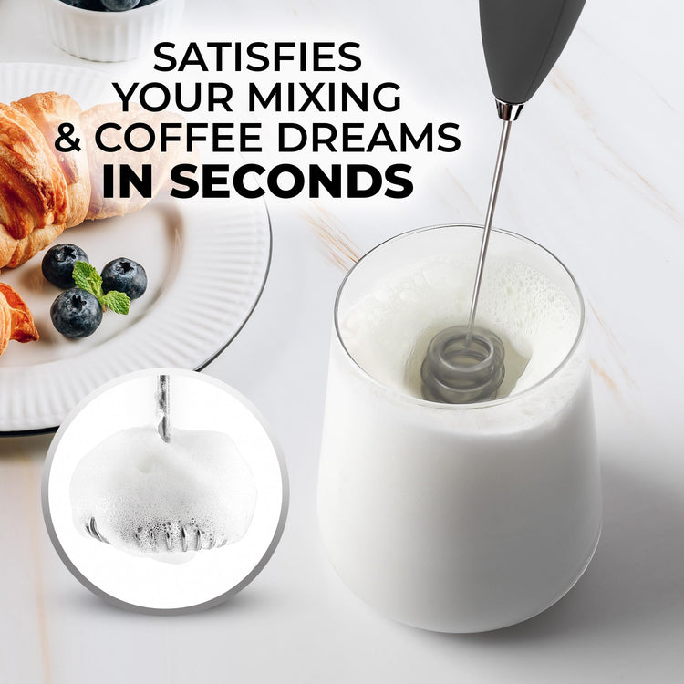 Powerful Milk Frother Wand With Duracell Batteries
