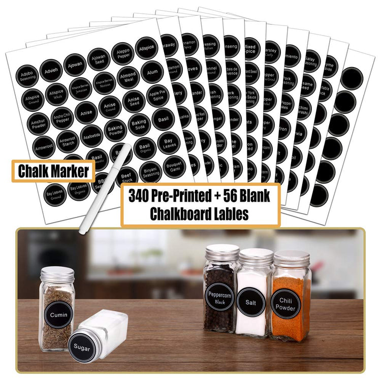 Spice Rack Organizer with 18 Spice Jars 4 oz