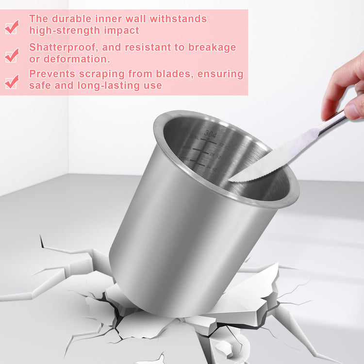 Stainless Steel Fit for ninja Creami Deluxe Containers (4 Count)