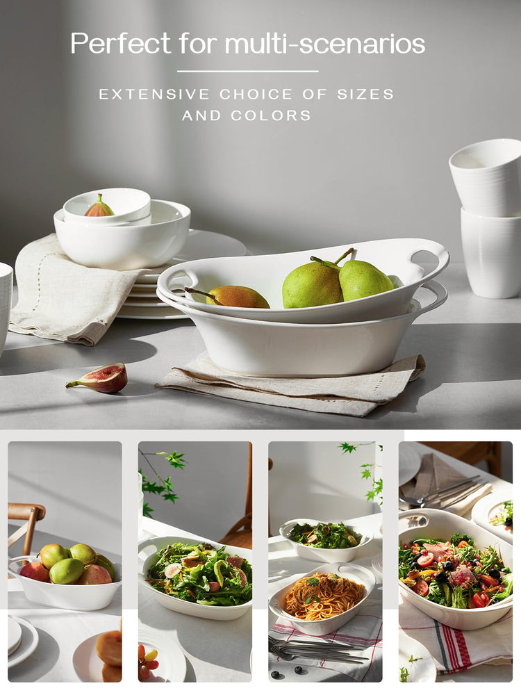 Large Serving Bowls with Handles
