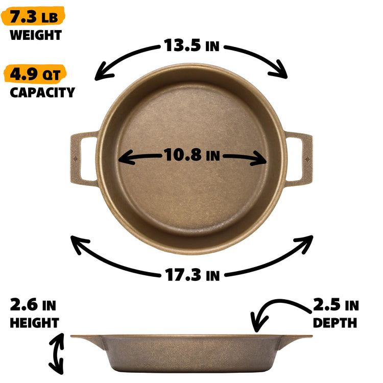 13.5 Inch Cast Iron Skillet