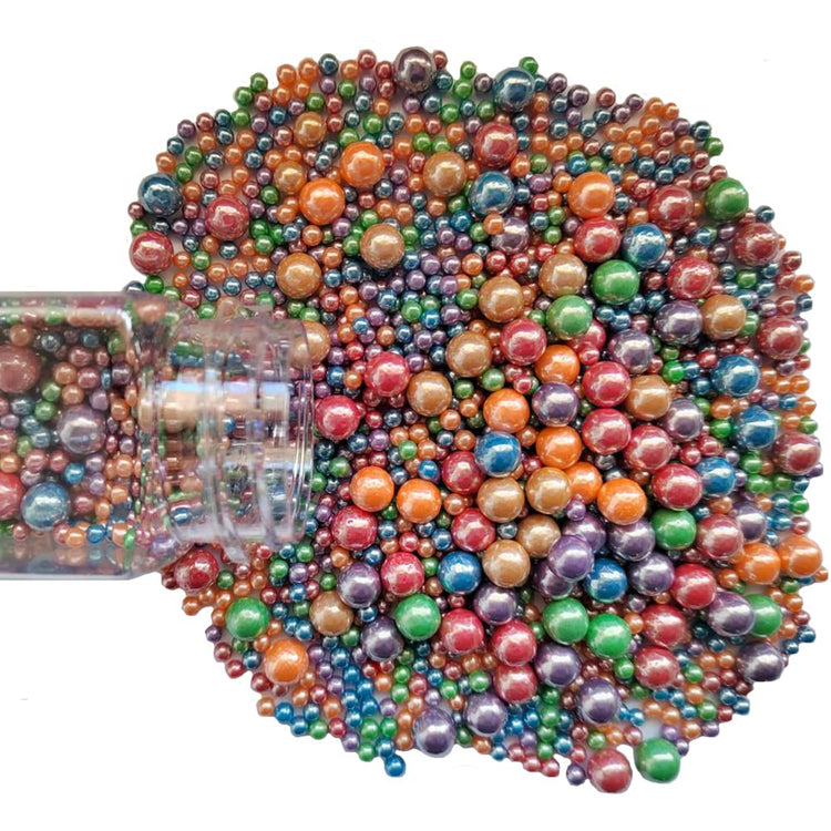 Edible Deep Colorful Sugar Pearls Candy Sprinkles 120G (4.23 Ounce)