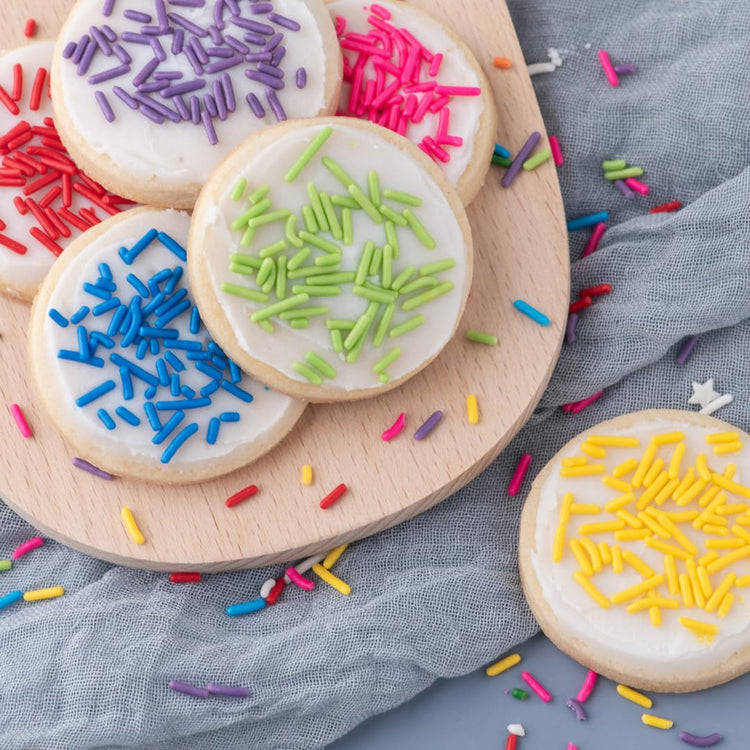 Sprinkles 6 Cell Edible Sprinkle Mix Jimmies Perfect for Cake Decorations Baking Ice Cream Cookies Cupcake Topper (6.45 Ounce)
