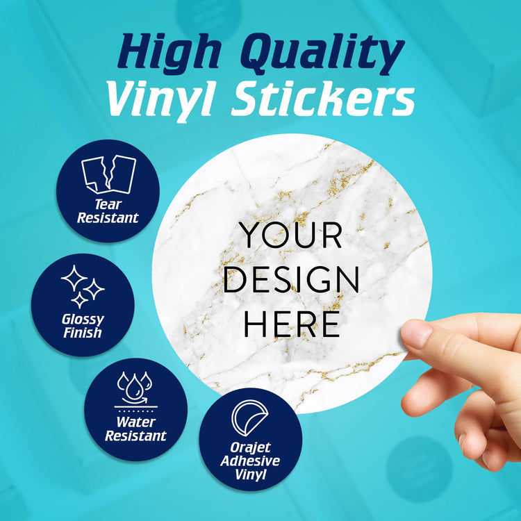 Custom Vinyl Stickers Your Image (100 Count)