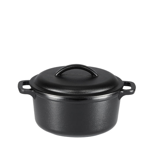 Pre Seasoned Cast Iron Mini Dutch Oven Pot with Lid and Dual Handles