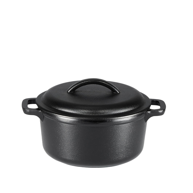 Pre Seasoned Cast Iron Mini Dutch Oven Pot with Lid and Dual Handles