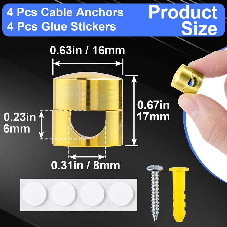 4 Sets Charger Holders for Cords (4 Count)