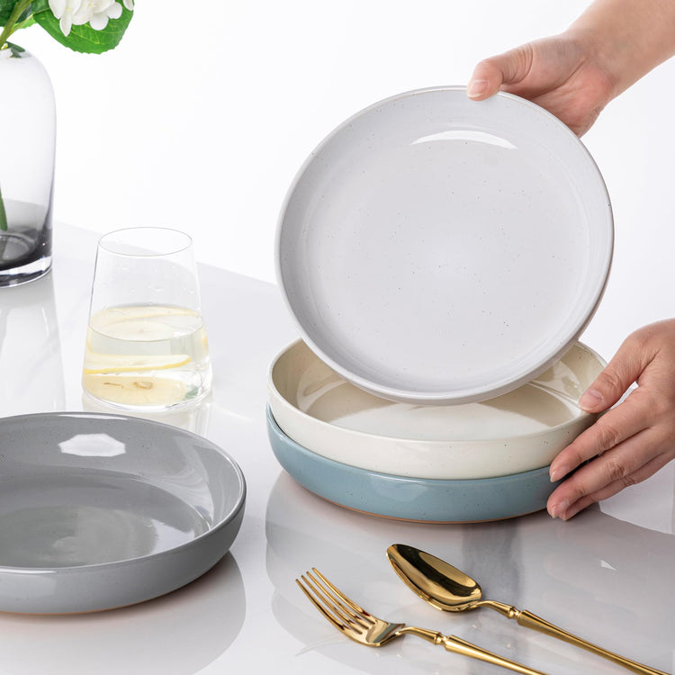 8.75'' Large Ceramic Pasta Bowls (4 Count)