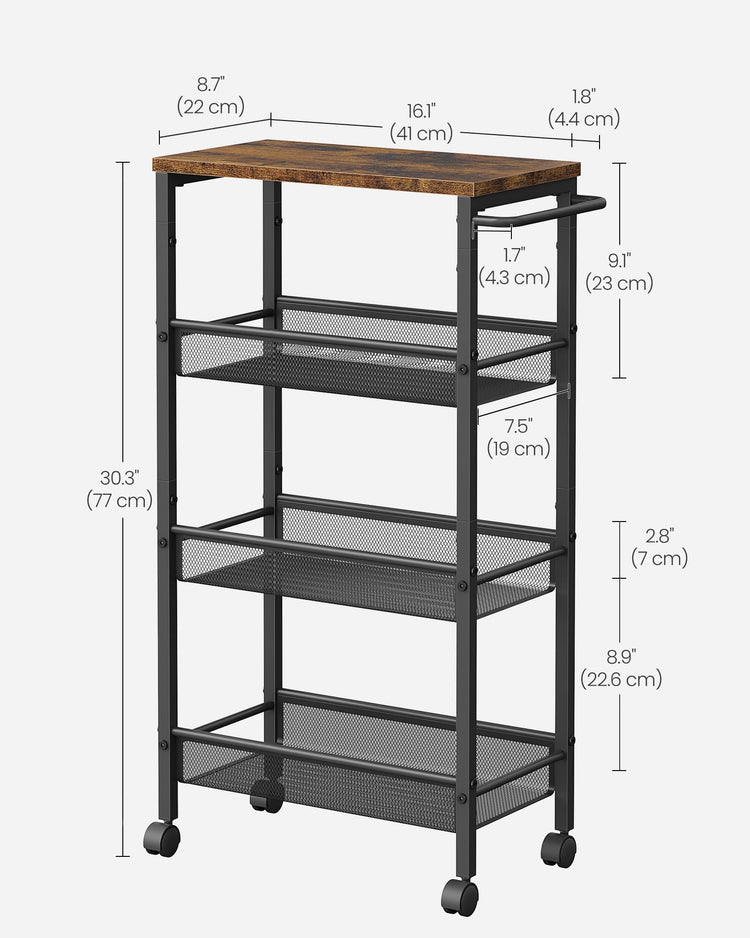 Slim Rolling Cart