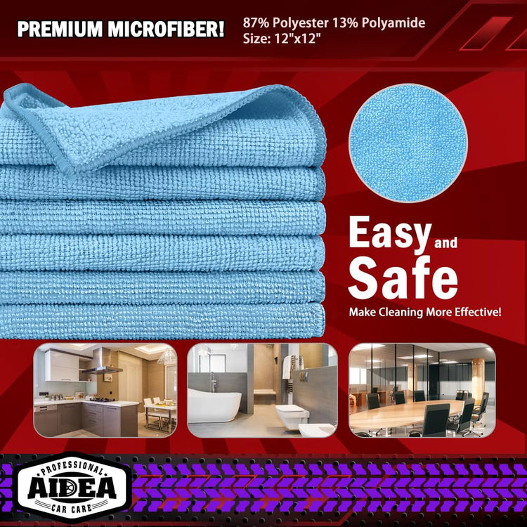 Microfiber Cleaning Cloth Blue (50 Count)