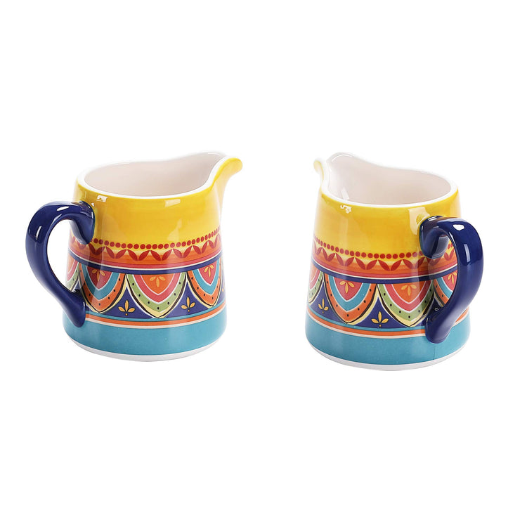 Tunisian Ceramic Sugar and Creamer Set