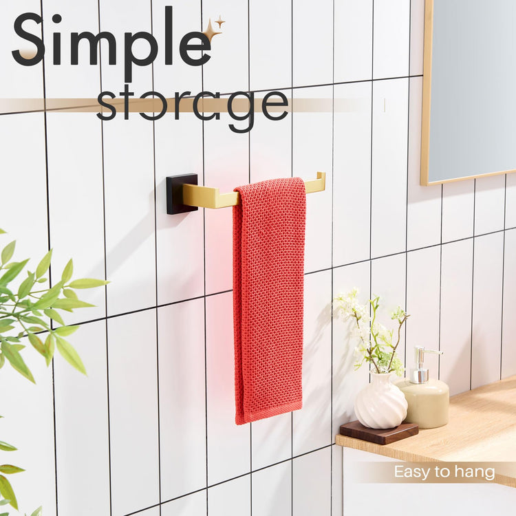 Towel Bar for Bathroom Wall Mount 9'' Hand Towel Holder T