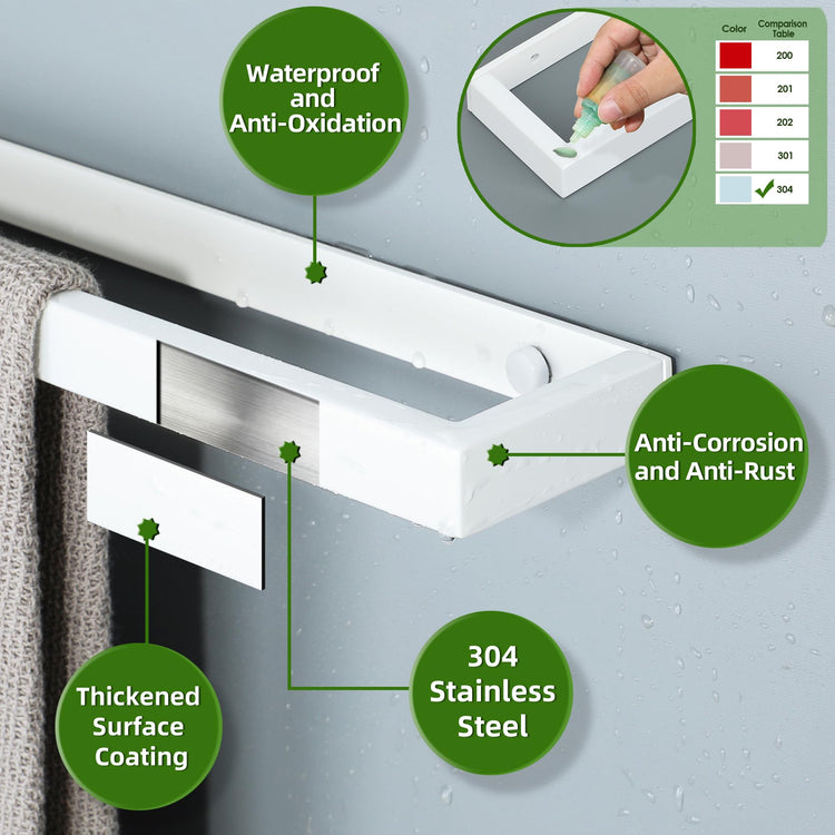 Hand Towel Holder Towel Bar for Bathroom Wall Mounted 8 Inch