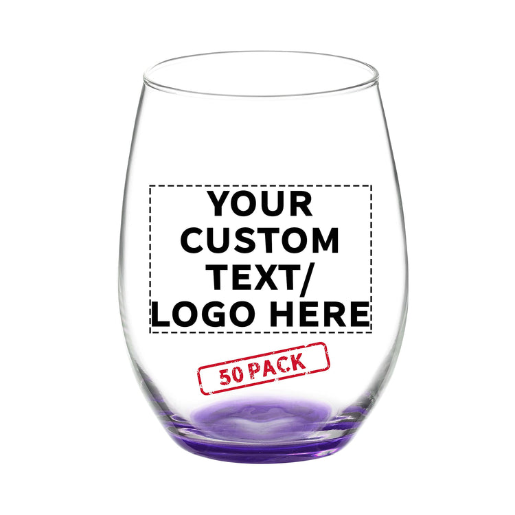 50 ARC Stemless Wine Glasses Set (50 Count)