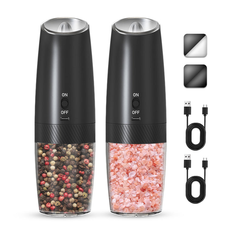 Rechargeable Salt Pepper Grinder Set (2 Count)