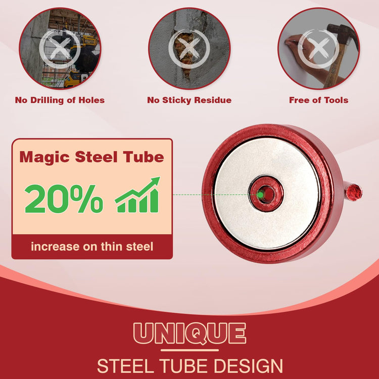 Magnetic Hooks Steel Tube Design for Cruise (10 Count)