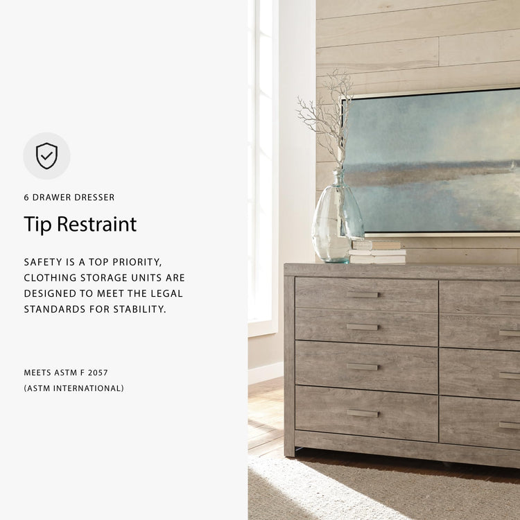 Culverbach Scandinavian 6 Drawer Dresser