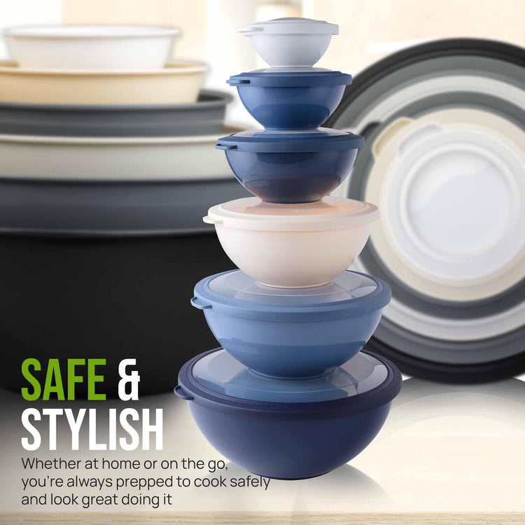 12 Piece Plastic Mixing Bowls with Leak (452.48 Count)